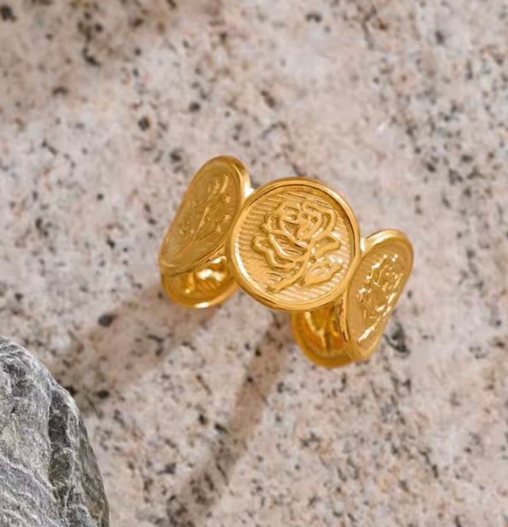 Sortija Medallon Rosa