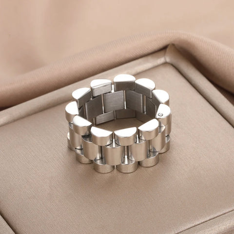 Silver Belt Ring